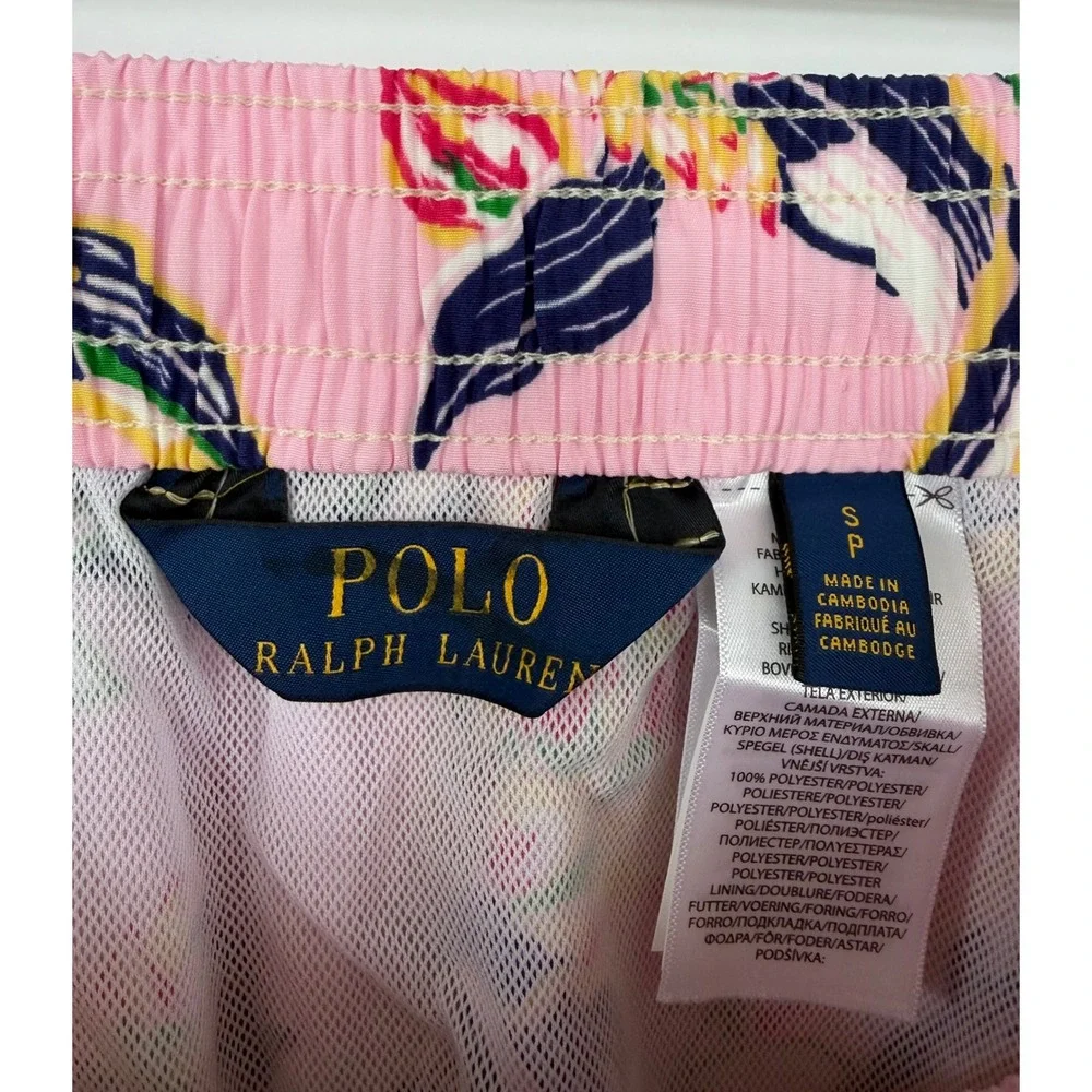 Polo Ralph Lauren Floral Aloha Men S Swimsuit Swim Short Tropical Print Pink New